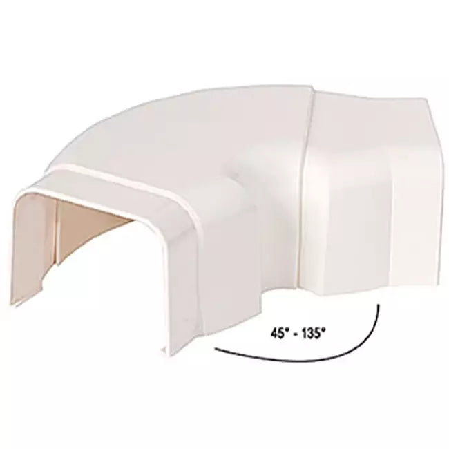 Climaplus airco leidinggoot Verstelbare bocht 70x55mm RAL 9010 WIT