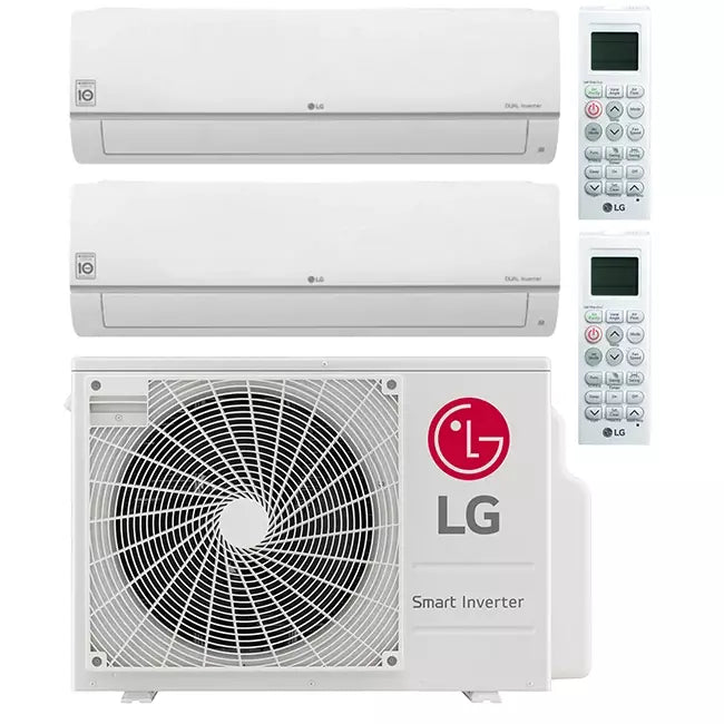 LG Duo split airco MU2R17-0912 R32 1x2,5 kW + 1x3,5 kW set