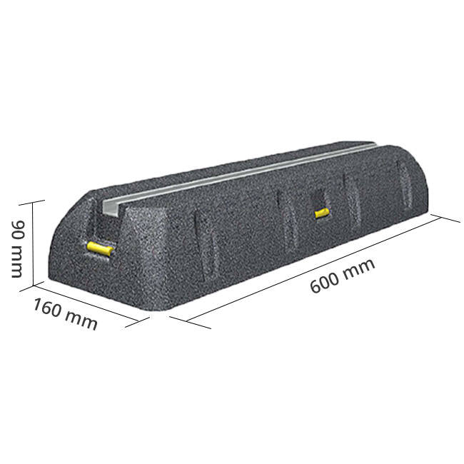 SUMO buitenunit montagebalk van trillingsdempend rubber 600 mm set