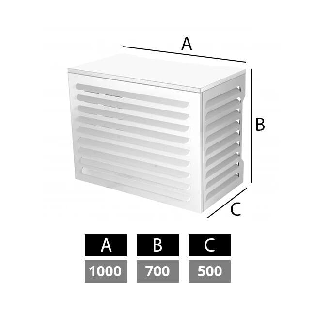 Airco en warmtepomp omkasting small RAL9010 Wit