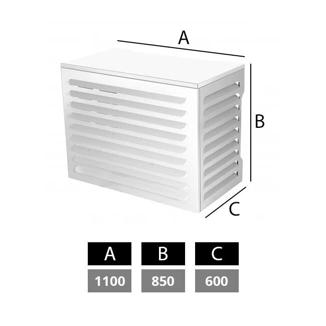Airco en warmtepomp omkasting medium RAL9010 Wit