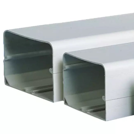 Aircoduct airco leidinggoot Montagekanaal 2 meter 105x75mmRAL 9002 IVOOR