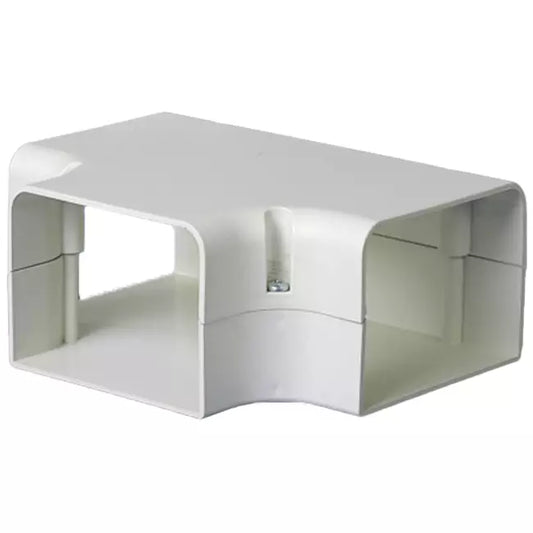 Aircoduct airco leidinggoot T-Stuk voor D105 kanaal RAL 9002 IVOOR