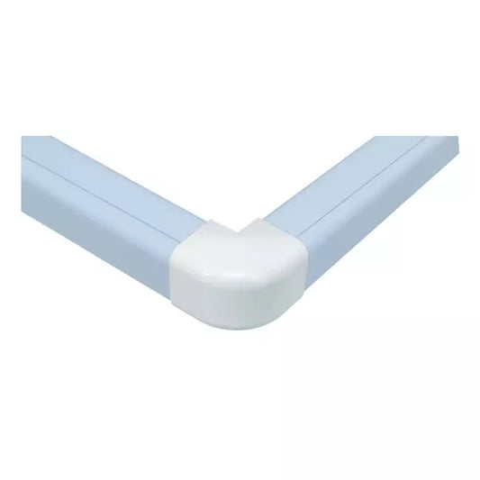 Climaplus airco leidinggoot Haakse buitenbocht 125 x 75mm RAL 9010 WIT