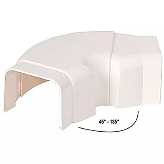 Climaplus airco leidinggoot Verstelbare bocht 90x65mm RAL 9010 WIT