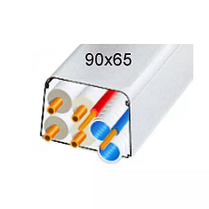 Climaplus airco leidinggoot 2M kanaal 90x65mm RAL 9010 WIT