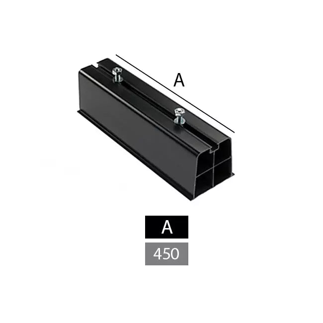Montagebalk buitenunit van hard PVC, lengte 450mm set