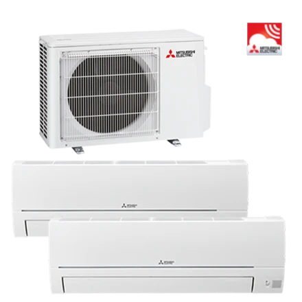Mitsubishi Electric WDXH-HA40 VFK Duo split airco 2x 2,5 kW set