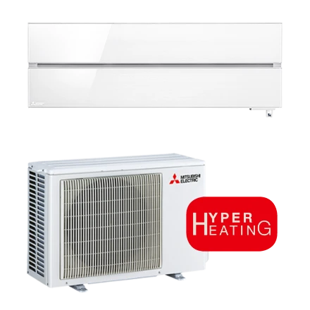 Mitsubishi Electric WSH-LN25 VGWHZ Diamond Natural White Hyper Heating single split 2,5 kW set