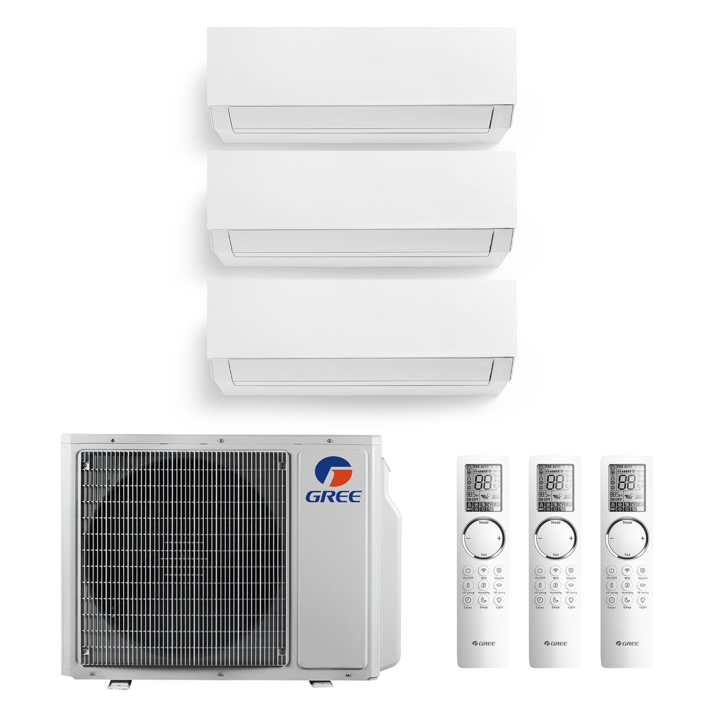 GREE Clivia multi-split airco wit R32 2x2,5 + 1x3,5 kW set