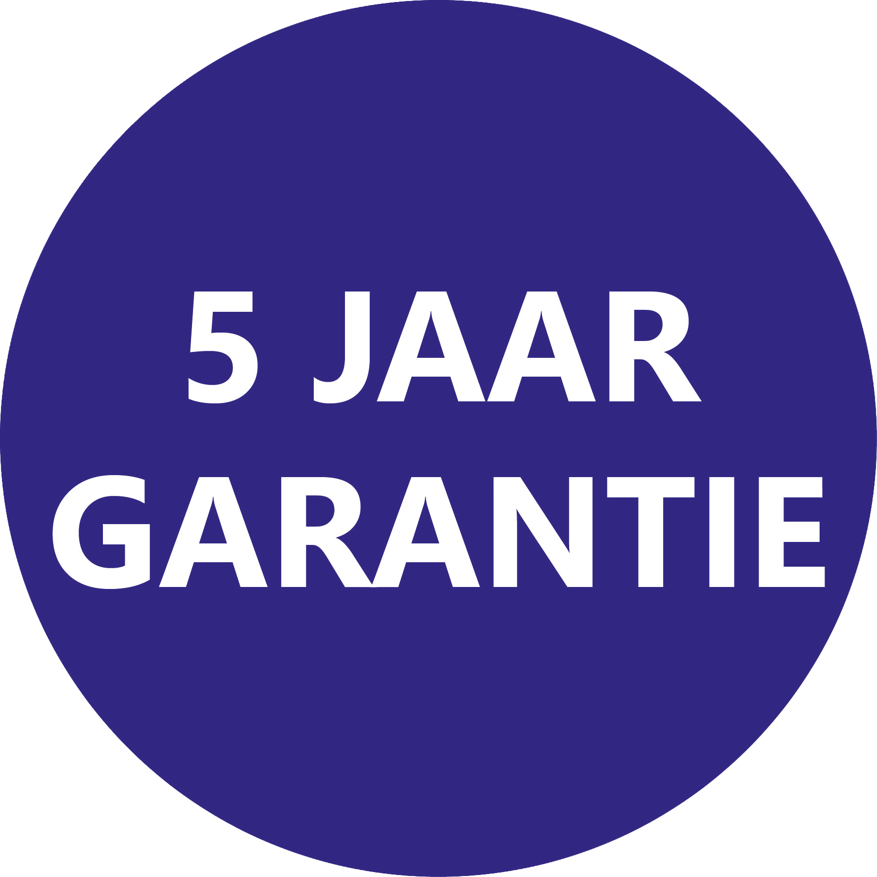 5 jaar garantie