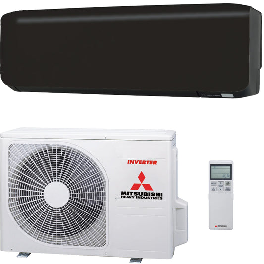 Mitsubishi single-split SRK20ZS-WFB 2,0 kW WIFI Zwart RAL9005 (mat) set