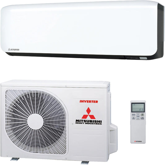 Mitsubishi single-split SRK20ZS-WFB 2,0 kW WIFI Zwart-wit set