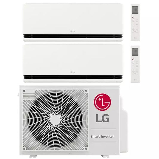 LG DUALCOOL AI AIR Duo split airco MU2R17-0912P R32 1x2,5 kW + 1x3,5 kW set