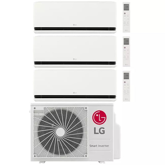 LG DUALCOOL AI AIR Duo split airco MU3R19-090909P R32 3x2,5 kW set